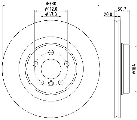 Hella Bremsscheibe [Hersteller-Nr. 8DD355132-301] für Mini, BMW