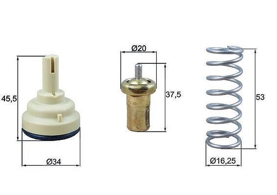 Mahle Thermostat, Kühlmittel [Hersteller-Nr. TX181105D] für Skoda, Seat, VW