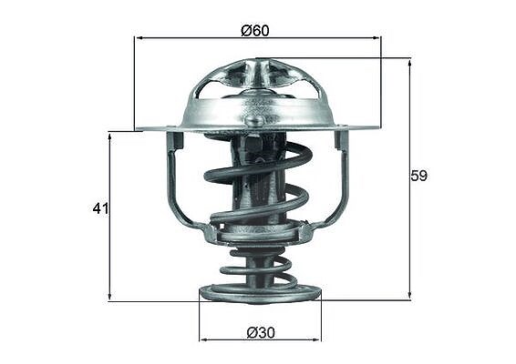 Mahle Thermostat, Kühlmittel [Hersteller-Nr. TX17782D] für Kia, Hyundai, Toyota