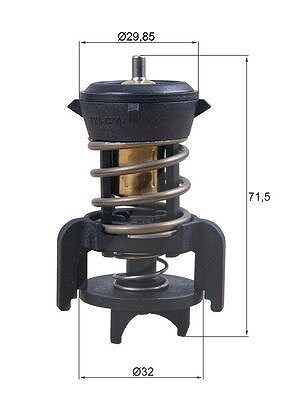 Mahle Thermostat, Kühlmittel [Hersteller-Nr. TX25194D] für VW, Audi, Seat, Skoda, Man