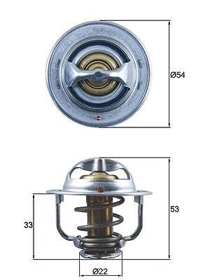 Mahle Thermostat, Kühlmittel [Hersteller-Nr. TX17989D] für Chevrolet, Opel, Vauxhall