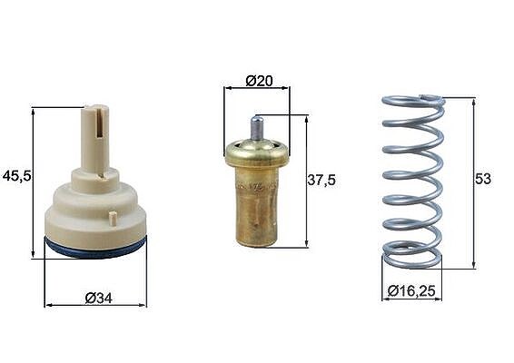Mahle Thermostat, Kühlmittel [Hersteller-Nr. TX18195D] für VW, Skoda, Audi, Seat