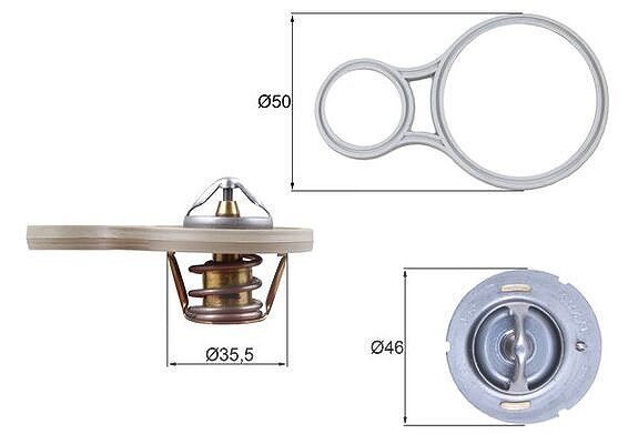 Mahle Thermostat, Kühlmittel [Hersteller-Nr. TX25591] für Jeep, Dodge, Mini, Plymouth, Chrysler