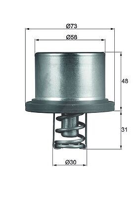 Mahle Thermostat, Kühlmittel [Hersteller-Nr. THD289] für Porsche