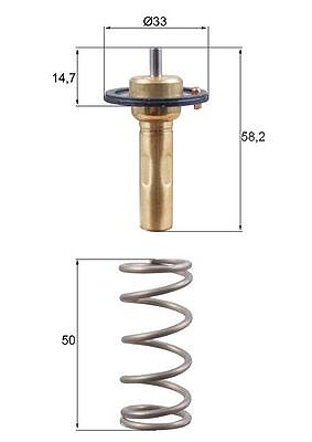 Mahle Thermostat, Kühlmittel [Hersteller-Nr. TX26589D] für Volvo, Ford