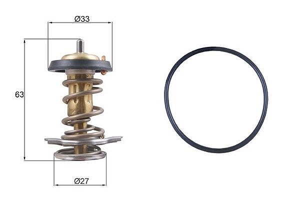 Mahle Thermostat, Kühlmittel [Hersteller-Nr. TX26482D] für Fiat, Iveco
