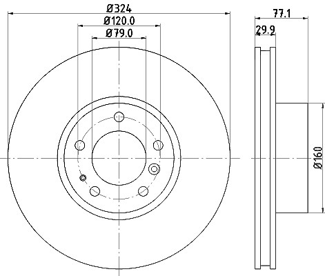 Hella Bremsscheibe [Hersteller-Nr. 8DD355127-101] für Alpina, BMW