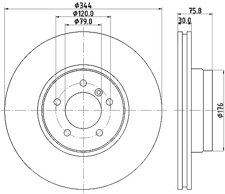 Hella Bremsscheibe [Hersteller-Nr. 8DD355128-381] für Land Rover