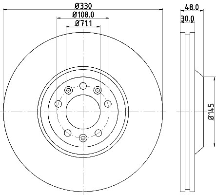 Hella Bremsscheibe [Hersteller-Nr. 8DD355128-221] für Citroën, Peugeot