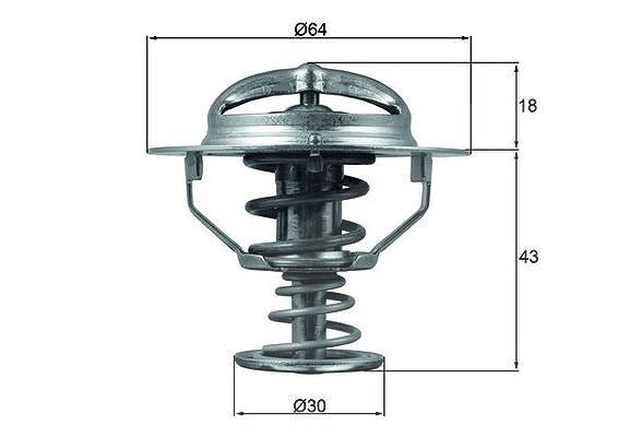 Mahle Thermostat, Kühlmittel [Hersteller-Nr. TX11482D] für Opel, Chrysler, Vauxhall, Toyota, Hyundai, Dodge, Renault, Lexus, Saab, Infiniti, Kia, Niss