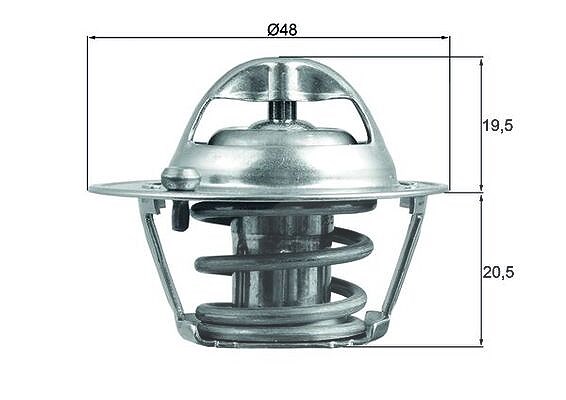 Mahle Thermostat, Kühlmittel [Hersteller-Nr. TX20482D] für Ford