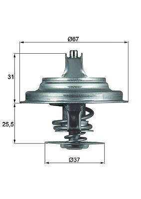 Mahle Thermostat, Kühlmittel [Hersteller-Nr. TX2571D] für Audi, VW, Volvo