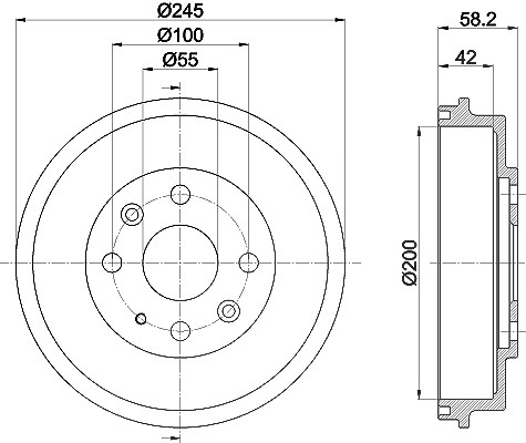 Hella Bremstrommel [Hersteller-Nr. 8DT355300-761] für Mazda
