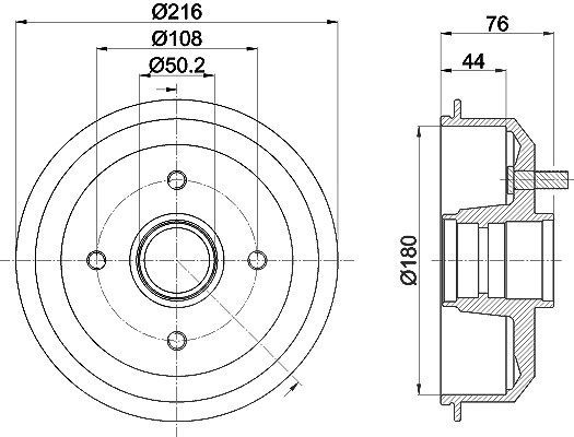 Hella Bremstrommel [Hersteller-Nr. 8DT355300-161] für Ford, Mazda