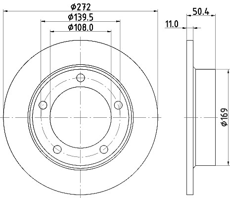 Hella Bremsscheibe [Hersteller-Nr. 8DD355100-381] für Chevrolet, Lada
