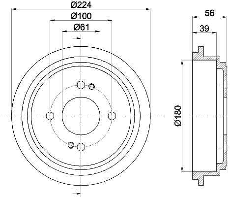 Hella Bremstrommel [Hersteller-Nr. 8DT355300-711] für Honda