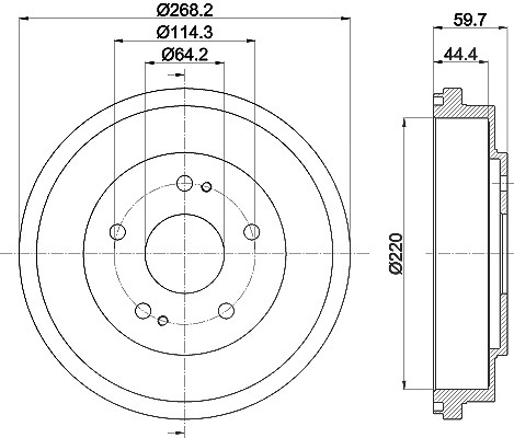 Hella Bremstrommel [Hersteller-Nr. 8DT355300-291] für Honda