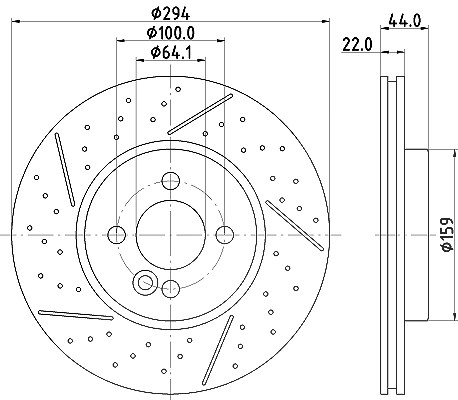 Hella Bremsscheibe [Hersteller-Nr. 8DD355116-211] für Mini
