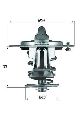 Mahle Thermostat mit Dichtung 85 °C [Hersteller-Nr. TX7285D] für Hyundai, Kia