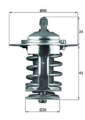 Mahle Thermostat ohne Dichtung 82 °C [Hersteller-Nr. TX7082] für Mitsuoka, Daewoo, Lotus, Peugeot, Toyota, Smart, Chery, Lexus, Hyundai, Nissan, Volvo