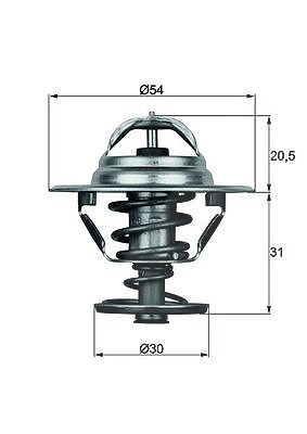 Mahle Thermostat, Kühlmittel [Hersteller-Nr. TX1088D] für Land Rover, Saab