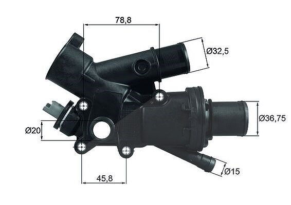 Mahle Thermostat, Kühlmittel [Hersteller-Nr. TH4383] für Peugeot, Ford, Ds, Citroën, Toyota, Volvo, Fiat
