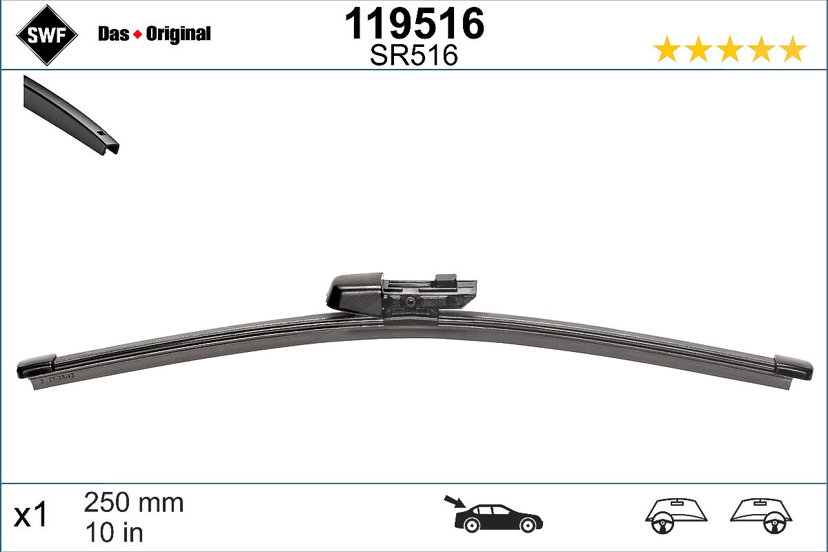 Swf Wischblatt [Hersteller-Nr. 119516] für VW, Skoda, Seat