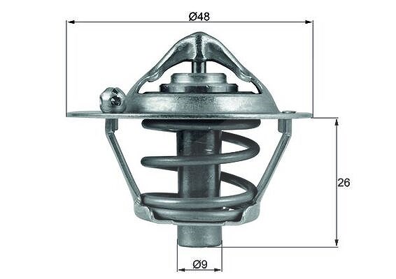 Mahle Thermostat mit Dichtung 82 °C [Hersteller-Nr. TX10882D] für Ford, Volvo, Mazda