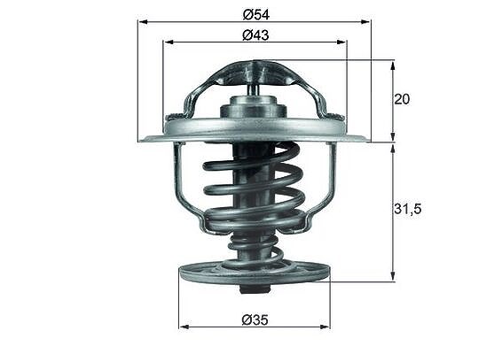 Mahle Thermostat, Kühlmittel [Hersteller-Nr. TX10987D] für VW, Seat, Audi, Ford, Skoda