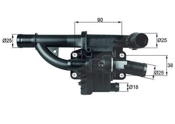 Mahle Thermostat, Kühlmittel [Hersteller-Nr. TH4083] für Volvo, Peugeot, Ford, Mini, Mazda, Citroën, Fiat