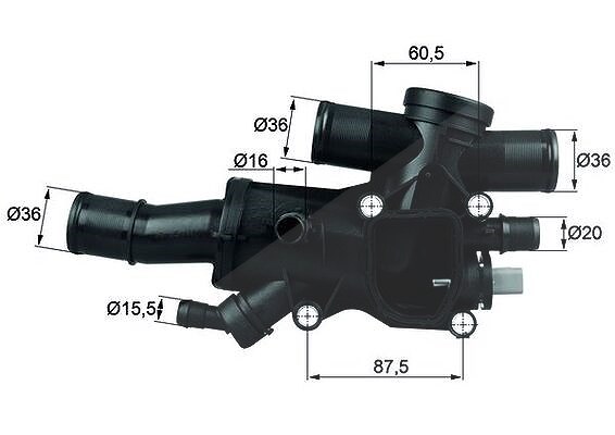 Mahle Thermostat, Kühlmittel [Hersteller-Nr. TH4483] für Lancia, Fiat, Ford, Peugeot, Citroën, Volvo