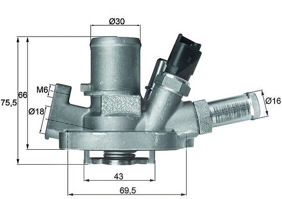 Mahle Thermostat, Kühlmittel [Hersteller-Nr. TI15180] für Jeep, Fiat, Lancia, Abarth, Alfa Romeo, Chrysler