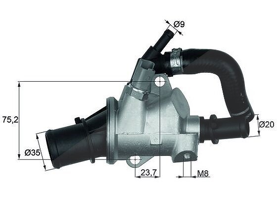 Mahle Thermostat, Kühlmittel [Hersteller-Nr. TI14688] für Fiat, Lancia, Alfa Romeo