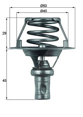 Mahle Thermostat, Kühlmittel [Hersteller-Nr. TX6691D] für Renault