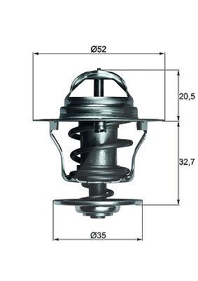 Mahle Thermostat, Kühlmittel [Hersteller-Nr. TX1288D] für Ford, Mazda