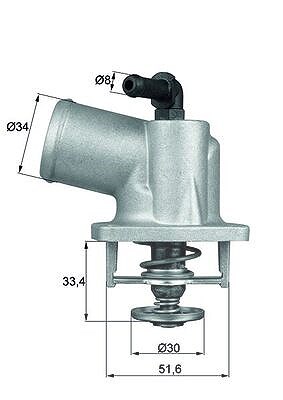 Mahle Thermostat, Kühlmittel [Hersteller-Nr. TI5592D] für Opel, Vauxhall