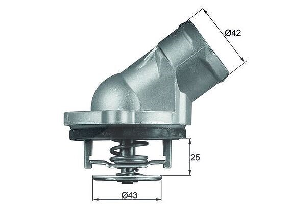 Mahle Thermostat, Kühlmittel [Hersteller-Nr. TI4587D] für Chrysler, Mercedes-Benz