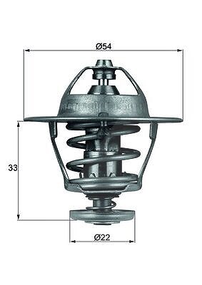 Mahle Thermostat, Kühlmittel [Hersteller-Nr. TX5385D] für Honda, Opel, Vauxhall, Mazda