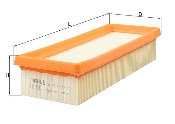 Mahle Luftfilter [Hersteller-Nr. LX580] für Lancia, Fiat