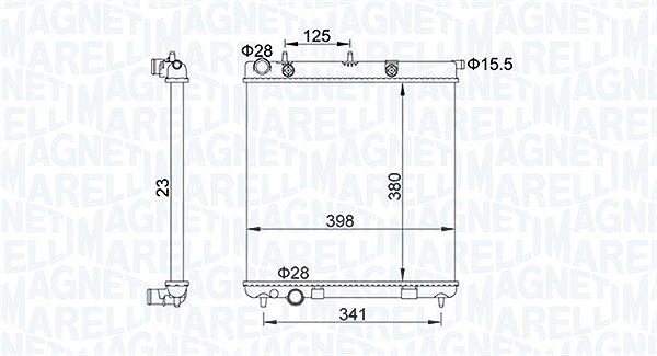 Magneti Marelli Kühler, Motorkühlung [Hersteller-Nr. 350213153700] für Citroën, Peugeot, Ds