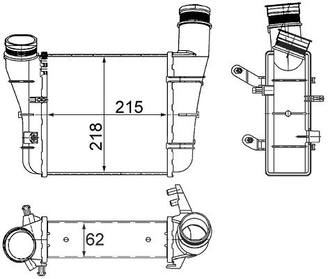 Mahle Ladeluftkühler [Hersteller-Nr. CI336000S] für Audi