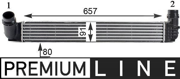 Mahle Ladeluftkühler [Hersteller-Nr. CI313000P] für Renault