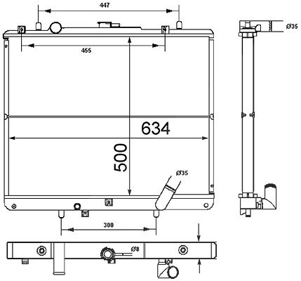 Mahle Kühler, Motorkühlung [Hersteller-Nr. CR1747000S] für Mitsubishi