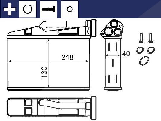Mahle Wärmetauscher, Innenraumheizung [Hersteller-Nr. AH240000S] für BMW
