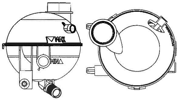 Mahle Ausgleichsbehälter, Kühlmittel [Hersteller-Nr. CRT14000S] für Citroën, Peugeot