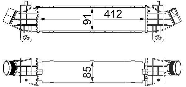 Mahle Ladeluftkühler [Hersteller-Nr. CI25000S] für Ford