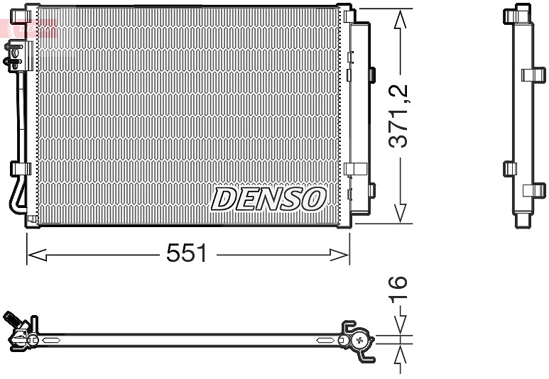 Denso Kondensator, Klimaanlage [Hersteller-Nr. DCN41022] für Kia