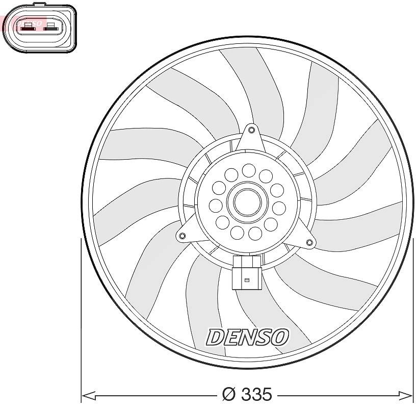 Denso Lüfter, Motorkühlung [Hersteller-Nr. DER02008] für Audi