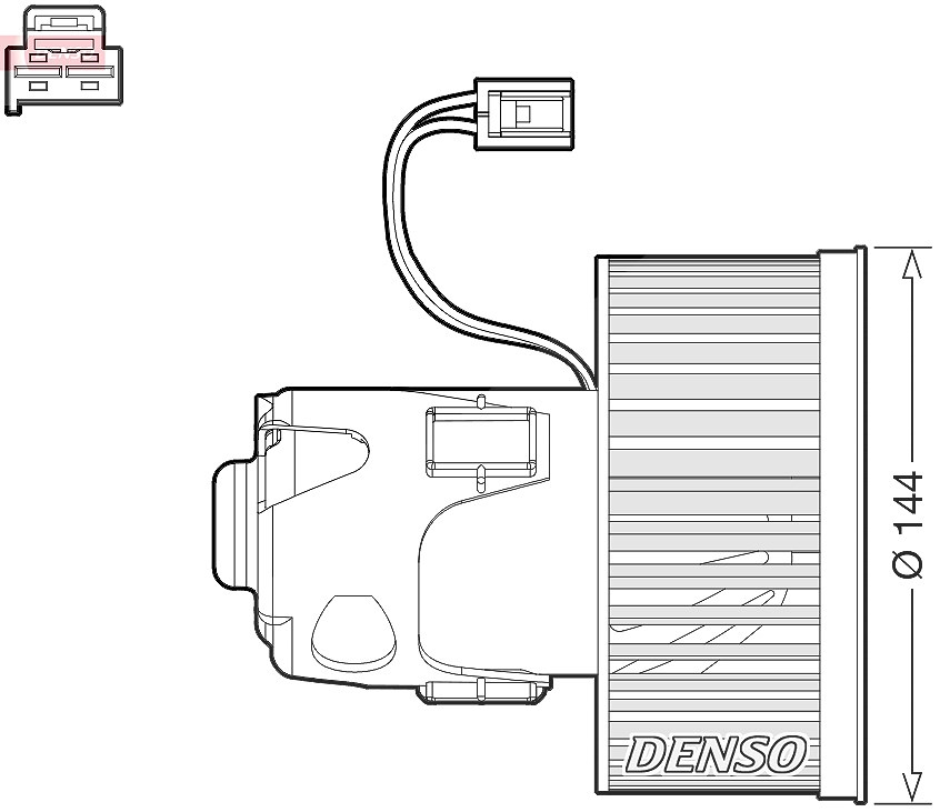 Denso Innenraumgebläse [Hersteller-Nr. DEA05008] für BMW, Moskvich