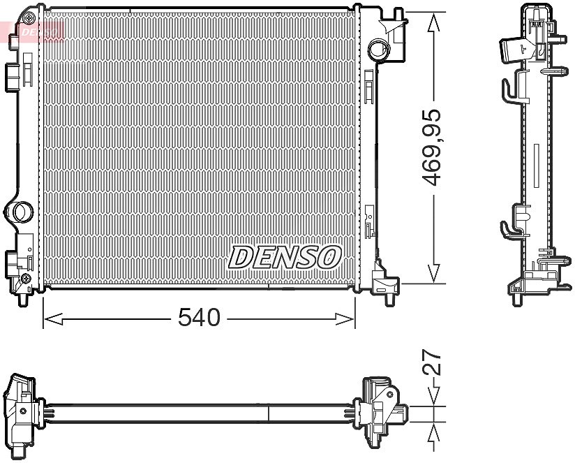 Denso Kühler, Motorkühlung [Hersteller-Nr. DRM46065] für Renault, Nissan